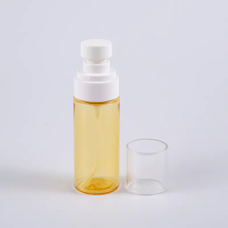 Cruth Babhta Dath Leath-Thrédhearcach 50ml Buidéal Lotion Balla Tiubh PETG Le Caidéal Spraeire Plaisteacha Cruth Babhta Dath Leath-Thrédhearcach 50ml Buidéal Lotion Balla Tiubh PETG Le Caidéal Spraeire Plaisteacha